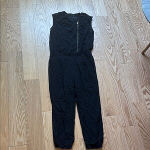 J. Crew Black Jumpsuit with Elastic Waist and Tapered Legs